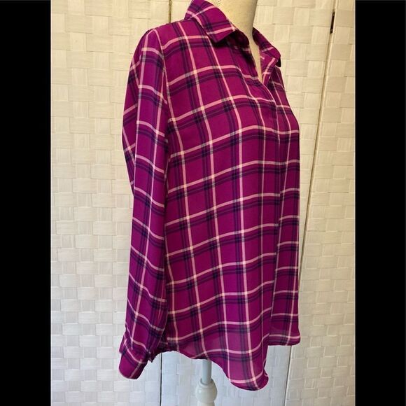 Banana Republic Pink flannel shirt Small - Picture 3 of 7
